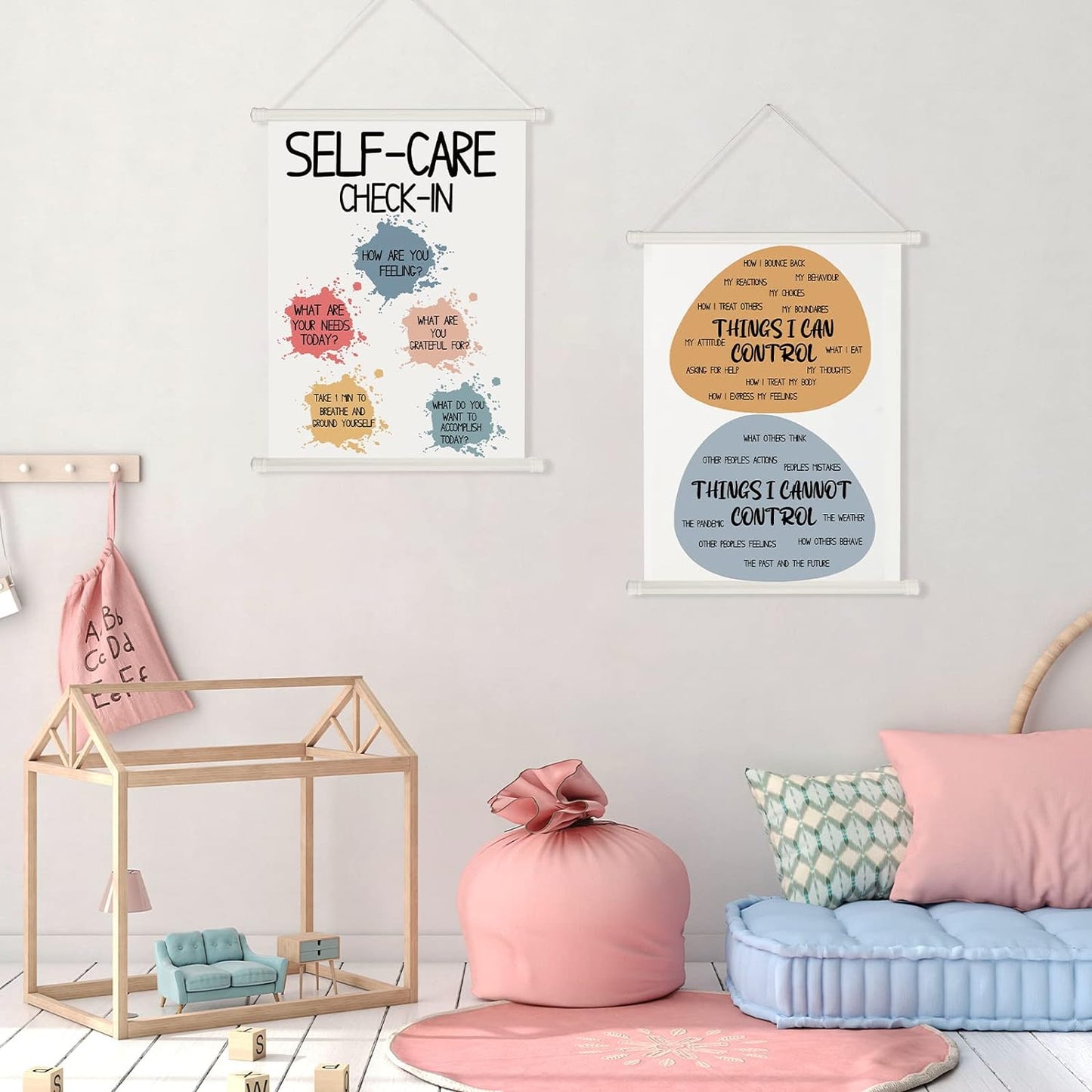 3 Pcs Mental Health Posters Calming Positive Feelings Emotions Poster for Behavior